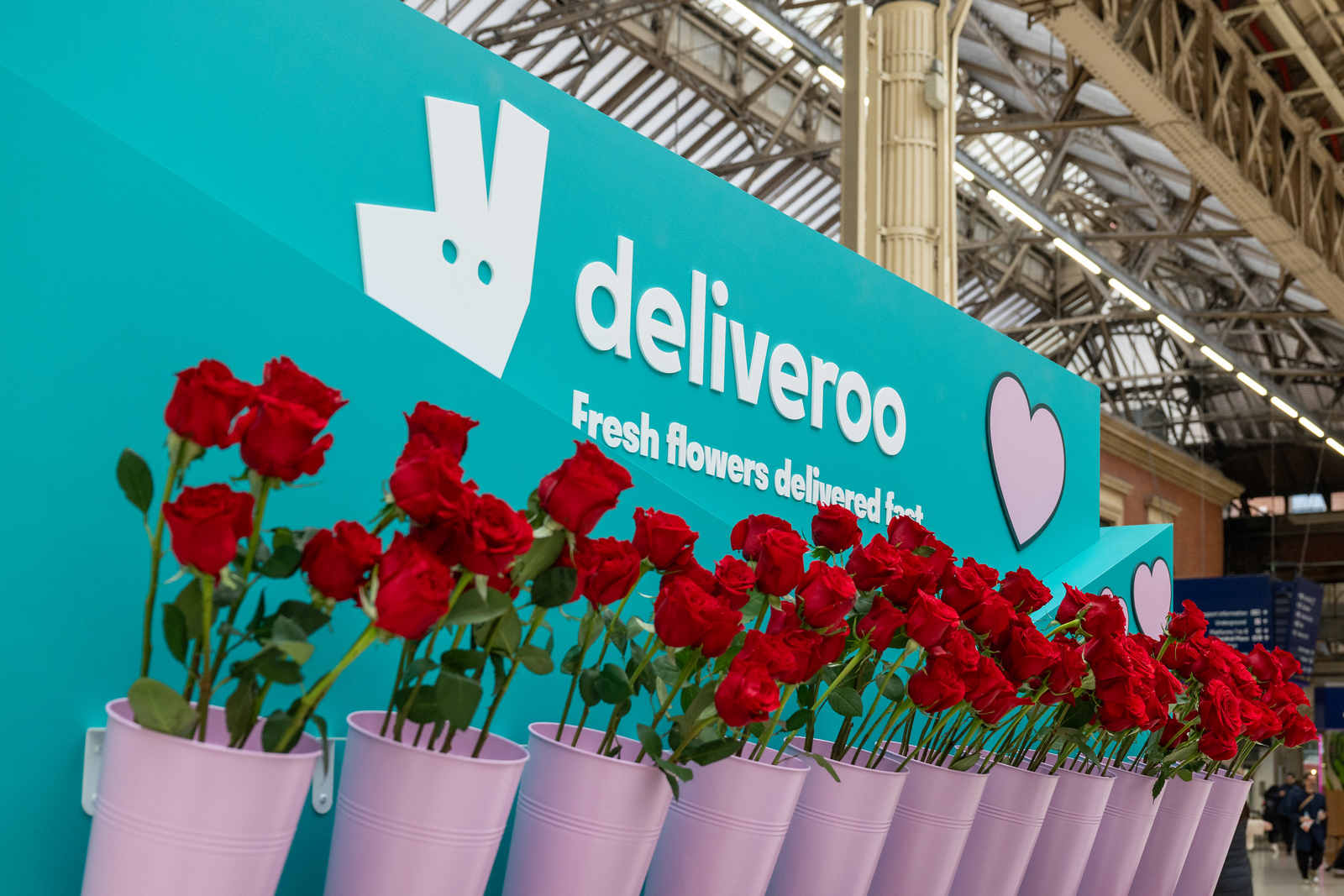 Deliveroo at London Victoria Valentine's Day 2025 3