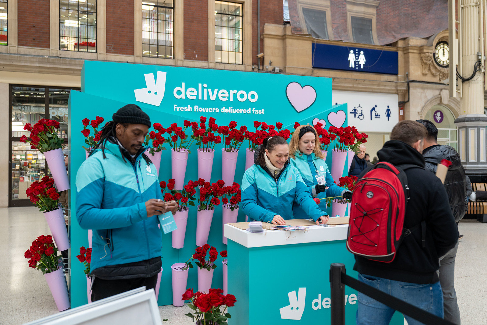 Deliveroo at London Victoria Valentine's Day 2025 4