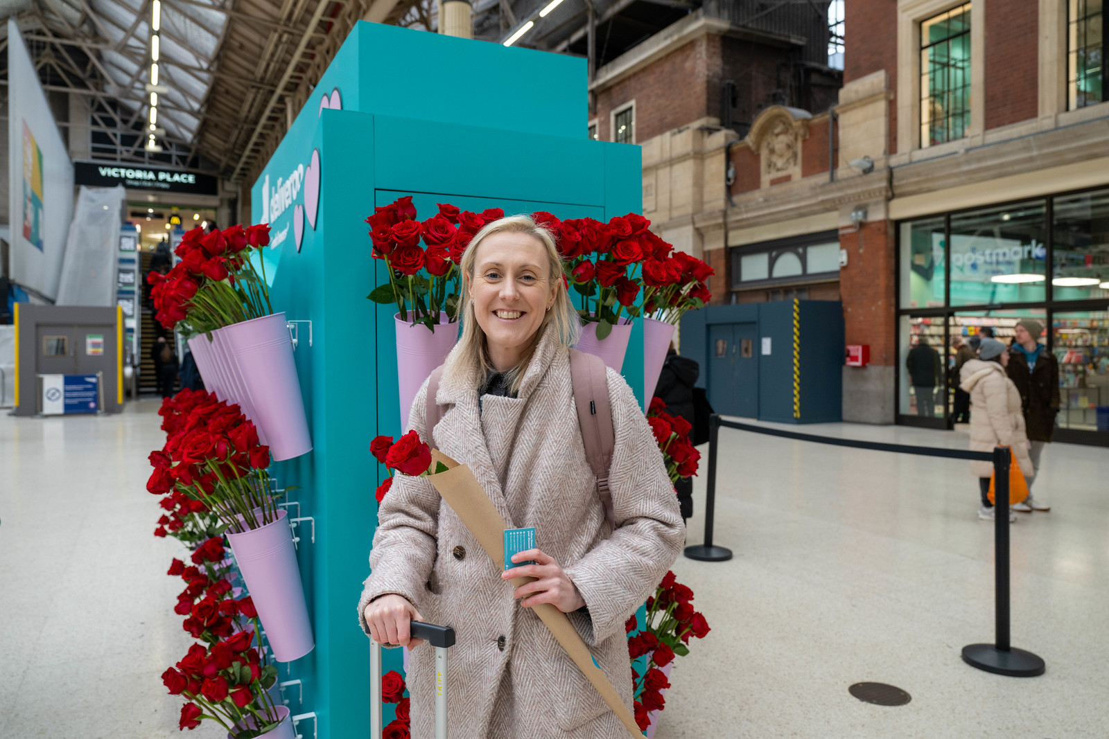 Deliveroo at London Victoria Valentine's Day 2025 6