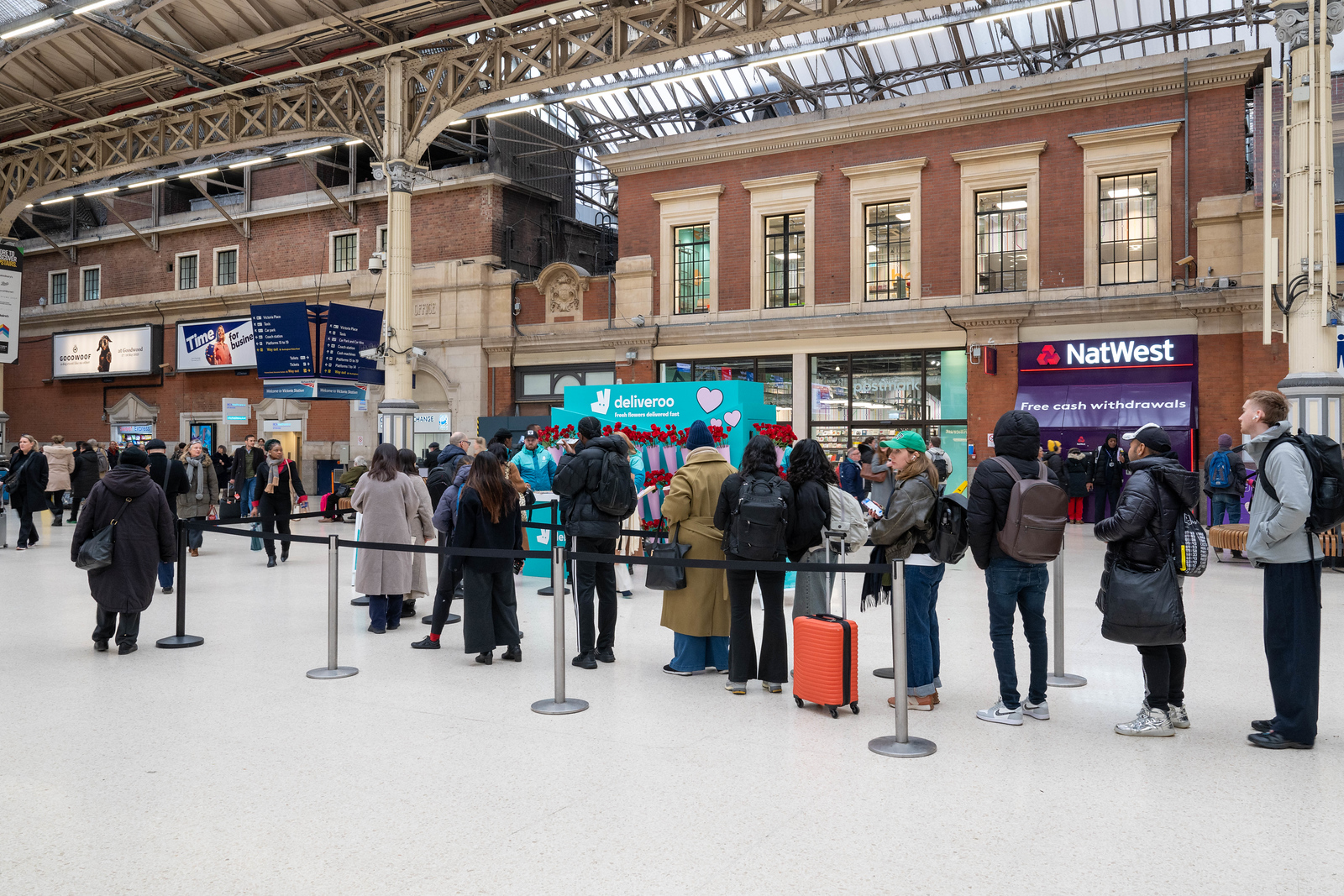 Deliveroo at London Victoria Valentine's Day 2025 9